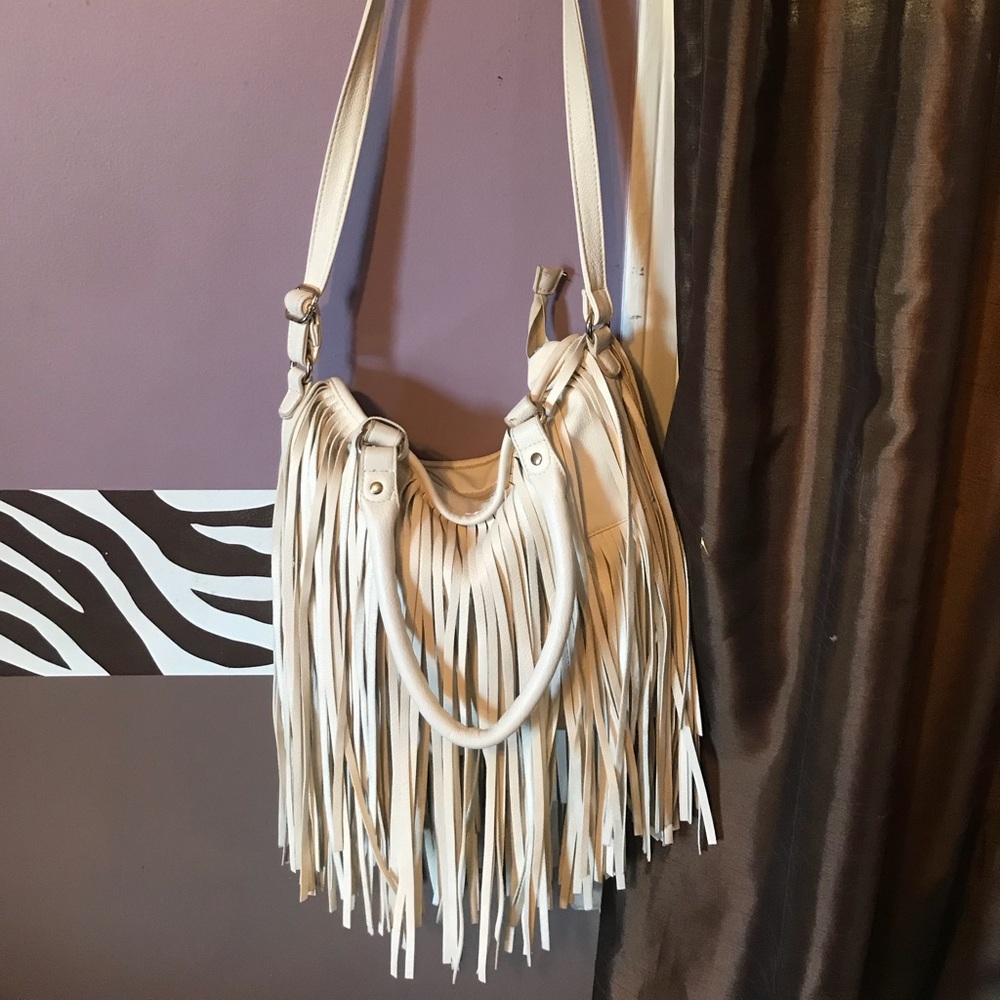 Fringe crossbody purse.